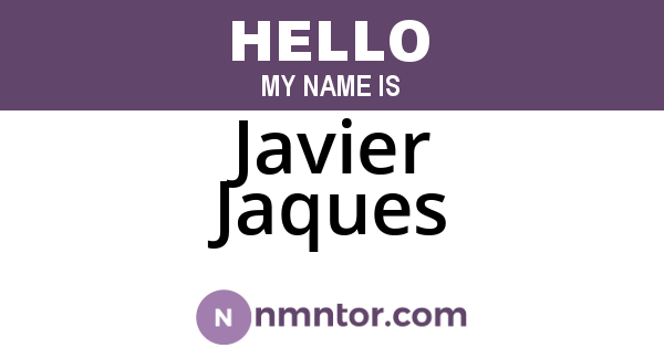 Javier Jaques