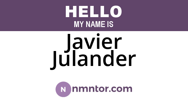 Javier Julander