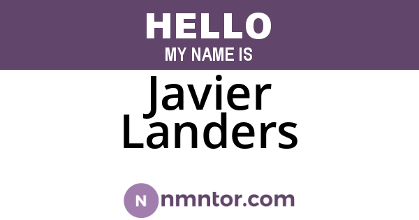 Javier Landers