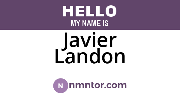 Javier Landon