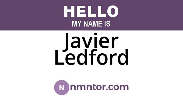 Javier Ledford