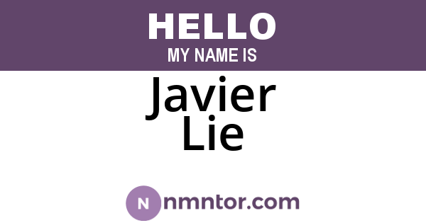 Javier Lie