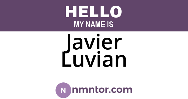 Javier Luvian