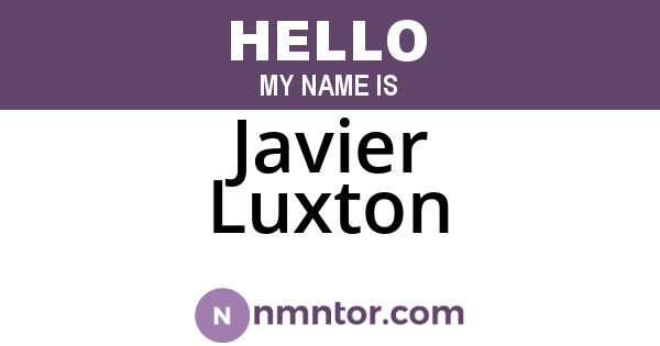 Javier Luxton