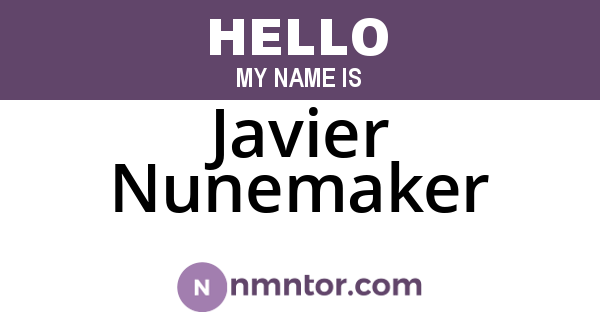 Javier Nunemaker