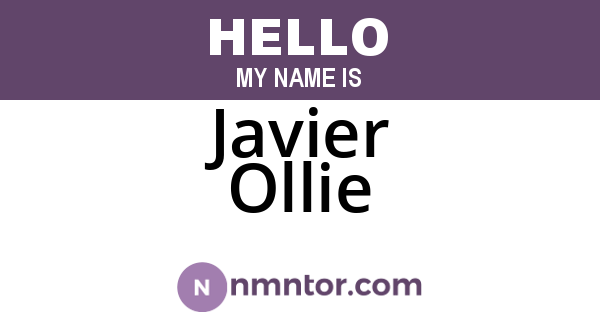 Javier Ollie