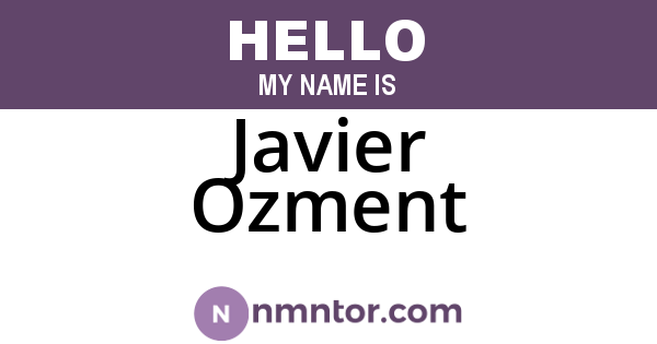 Javier Ozment