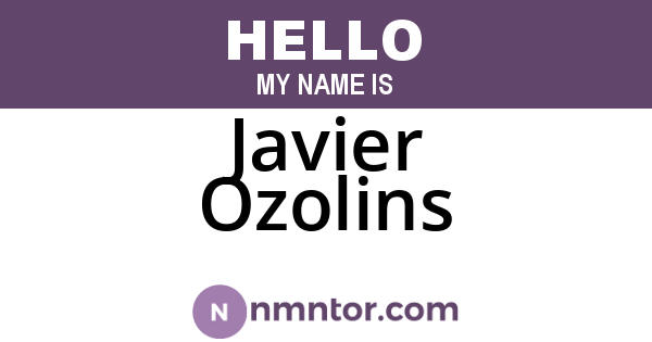 Javier Ozolins