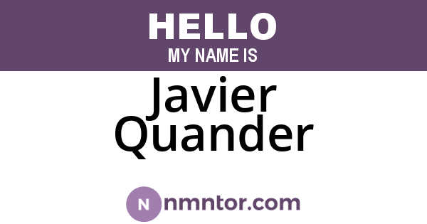 Javier Quander