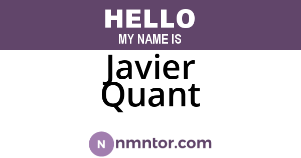 Javier Quant