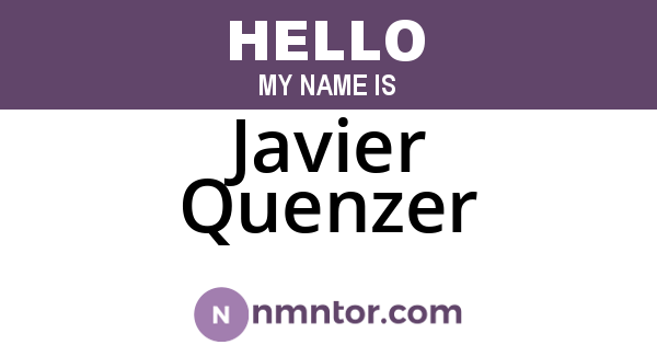 Javier Quenzer