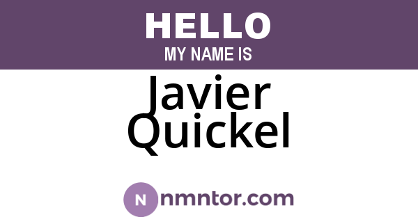 Javier Quickel