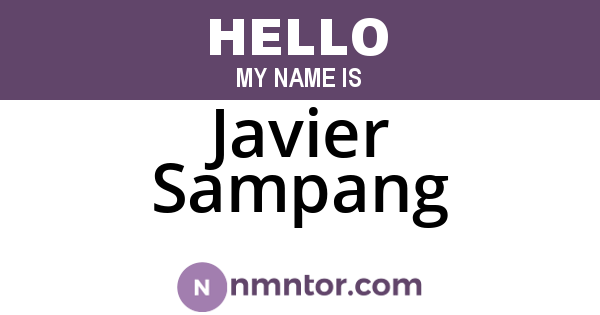 Javier Sampang