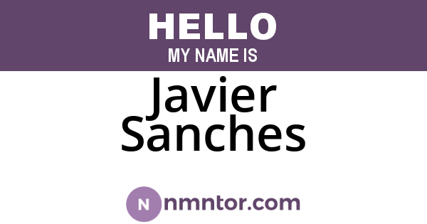 Javier Sanches