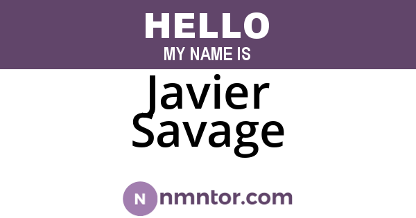 Javier Savage