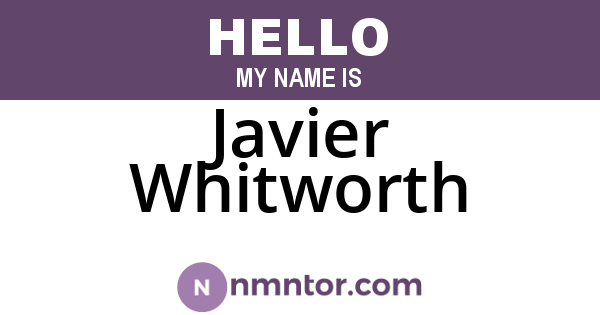 Javier Whitworth