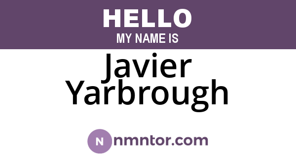 Javier Yarbrough