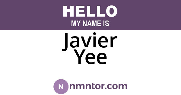 Javier Yee