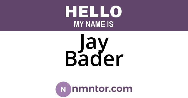Jay Bader