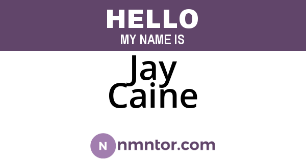 Jay Caine