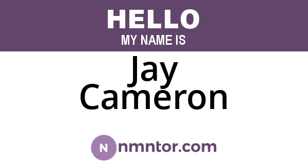 Jay Cameron