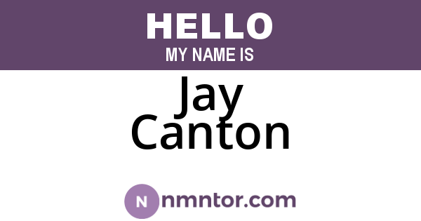 Jay Canton