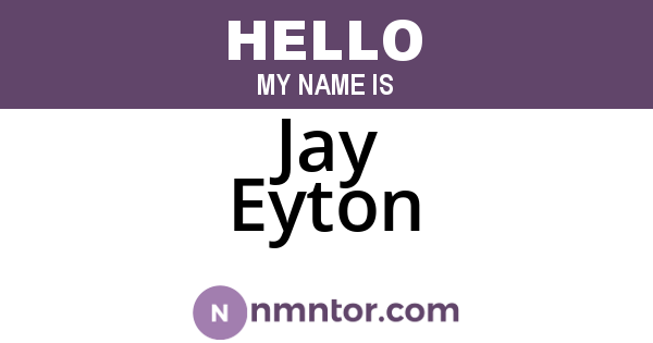 Jay Eyton
