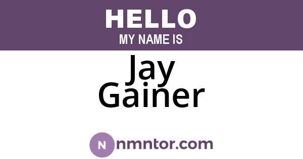 Jay Gainer