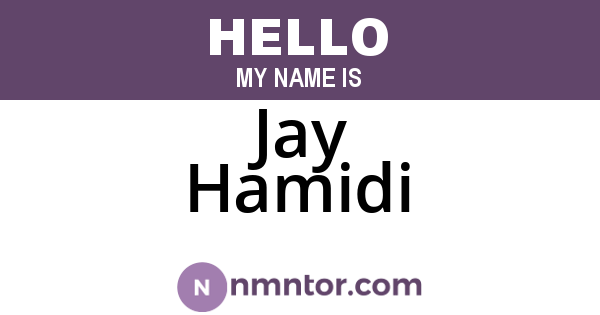 Jay Hamidi