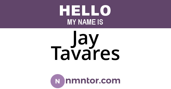 Jay Tavares