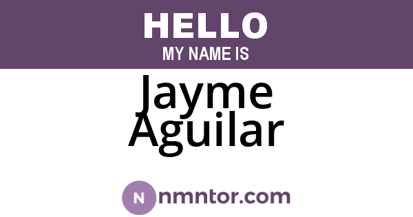 Jayme Aguilar