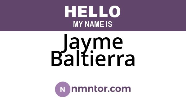 Jayme Baltierra