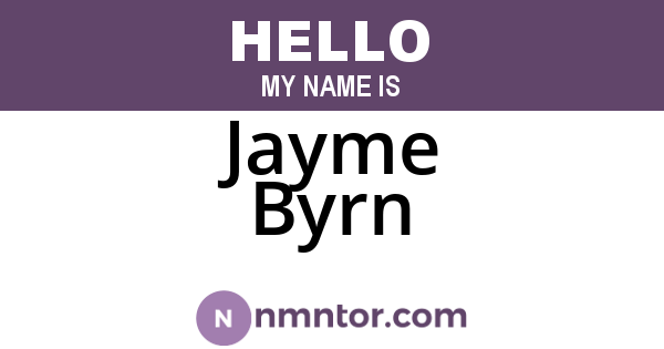 Jayme Byrn