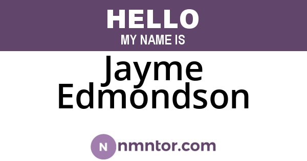 Jayme Edmondson