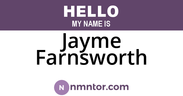 Jayme Farnsworth