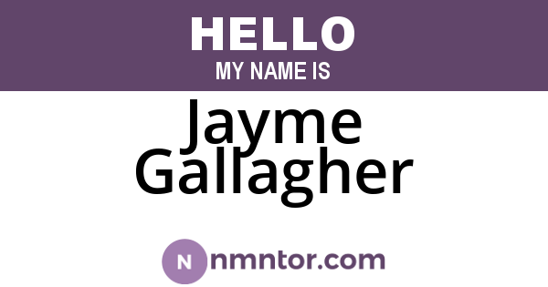 Jayme Gallagher
