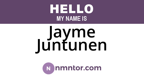 Jayme Juntunen