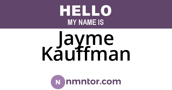 Jayme Kauffman