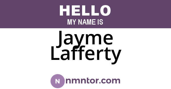 Jayme Lafferty