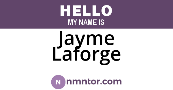 Jayme Laforge