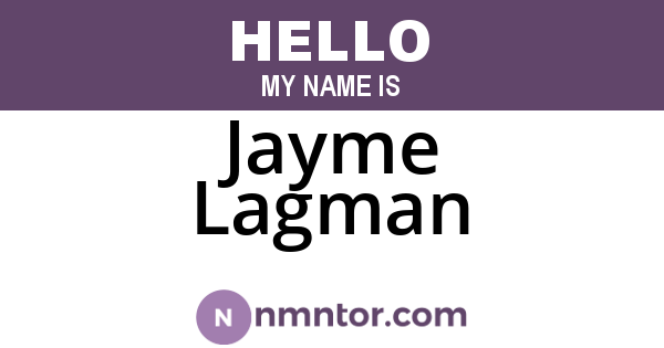 Jayme Lagman
