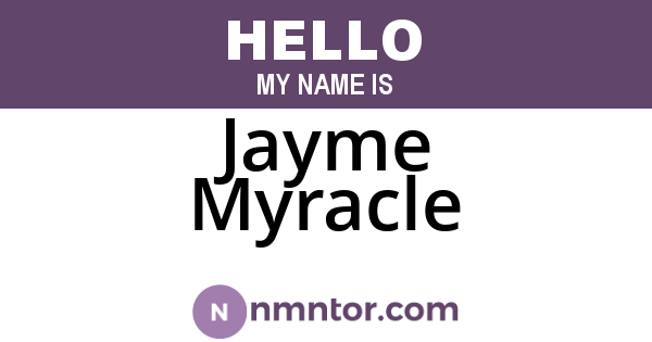 Jayme Myracle