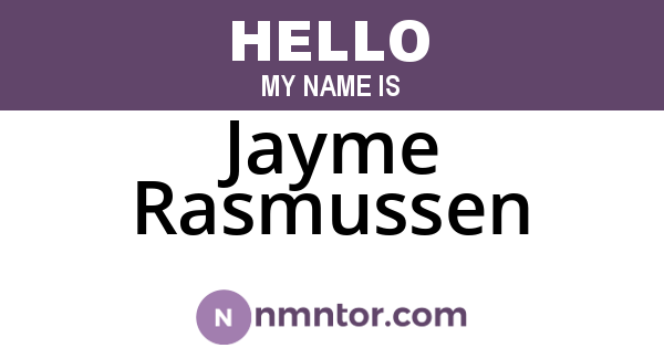 Jayme Rasmussen