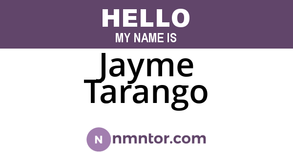 Jayme Tarango