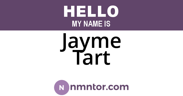 Jayme Tart