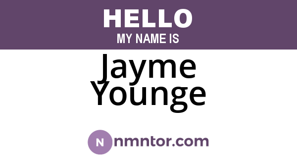 Jayme Younge