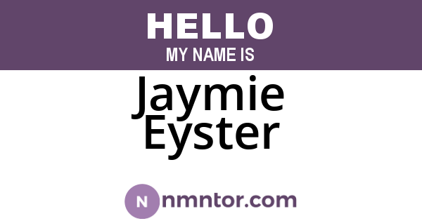 Jaymie Eyster