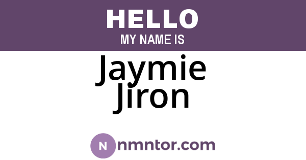 Jaymie Jiron