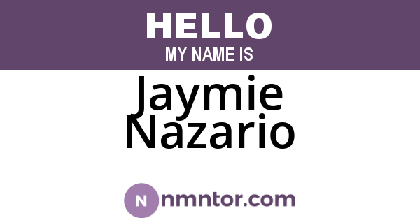 Jaymie Nazario