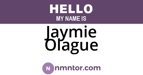 Jaymie Olague